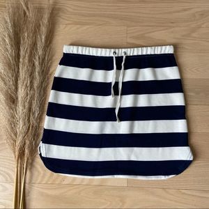 Minimum Scandinavian Striped Drawstring Mini Skirt | Size XS